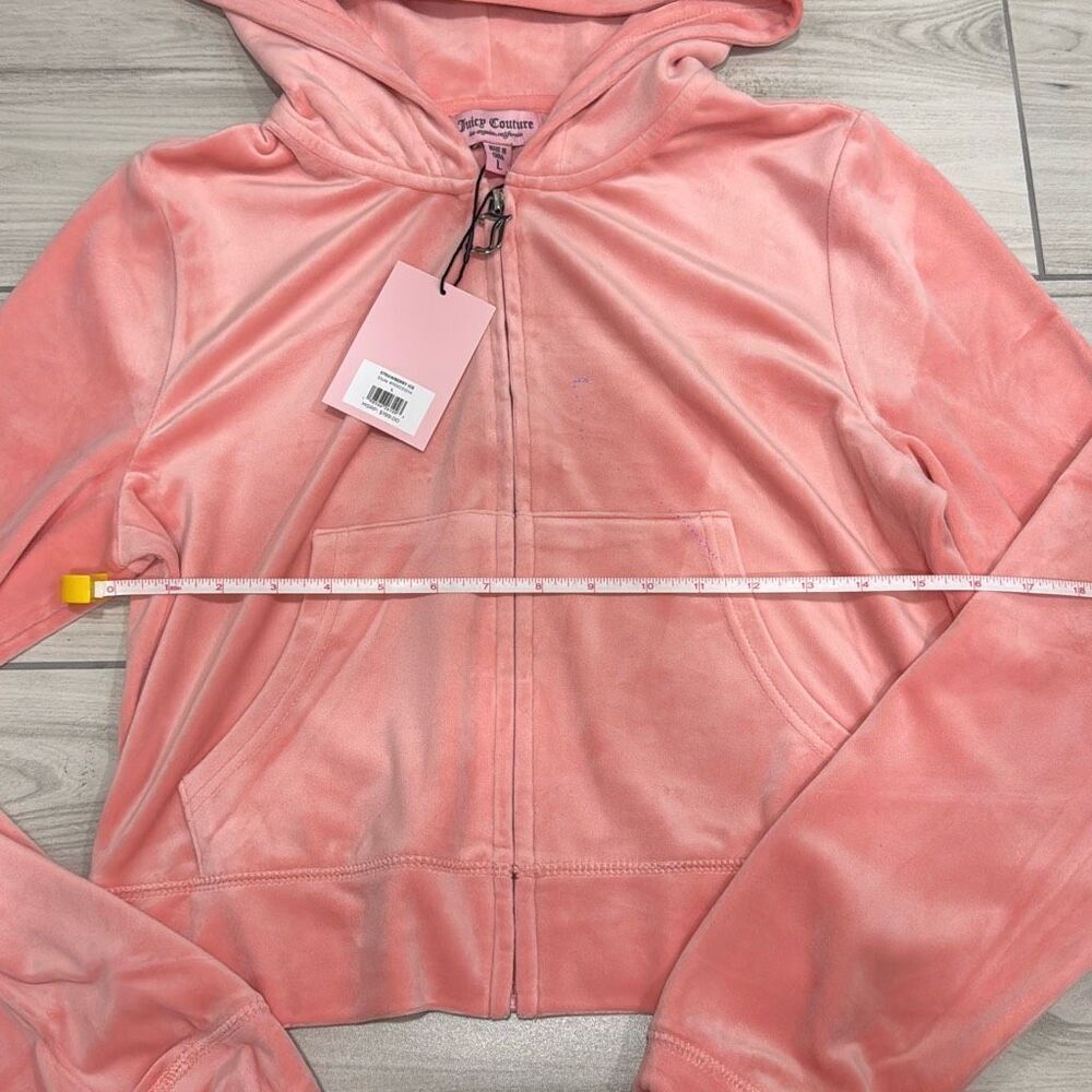 NWT juicy couture Strawberry ice pink track suit size large Bedazzled butt and - Picture 5 of 12
